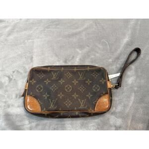Louis Vuitton Marley Monogram Canvas Wristlet Clutch